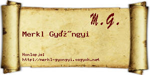 Merkl Gyöngyi névjegykártya